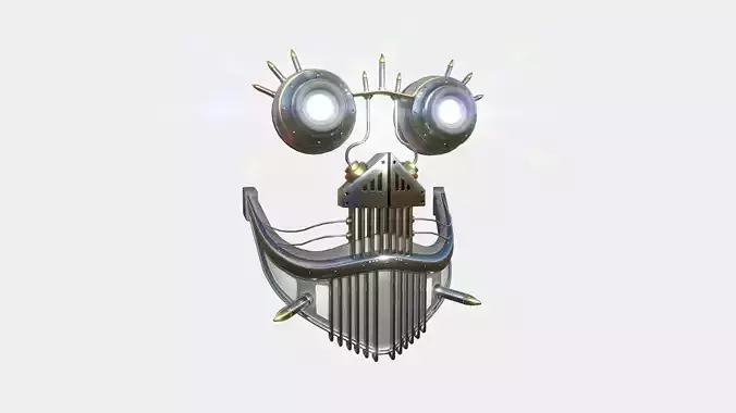 Steampunk Mask A03 Metal Gold - SciFi Character Design Low-poly 3D model Steampunk Mask A03 Metal Gold - SciFi Character Design Low-poly 3D model