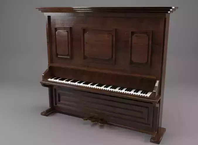 Classic Piano Low-poly 3D model