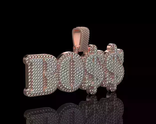 BOSS stone pendant N4 3D print model