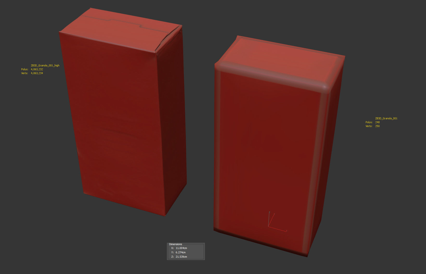 Granola Box 3D model_8