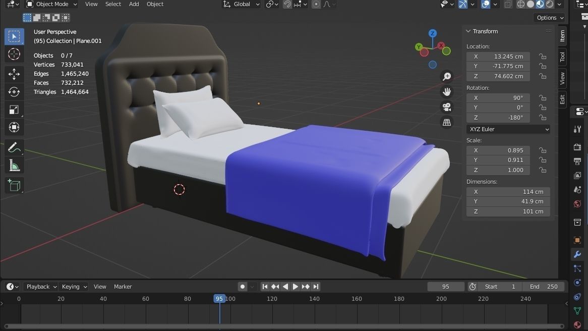 BED MODEL 03 3D model_4