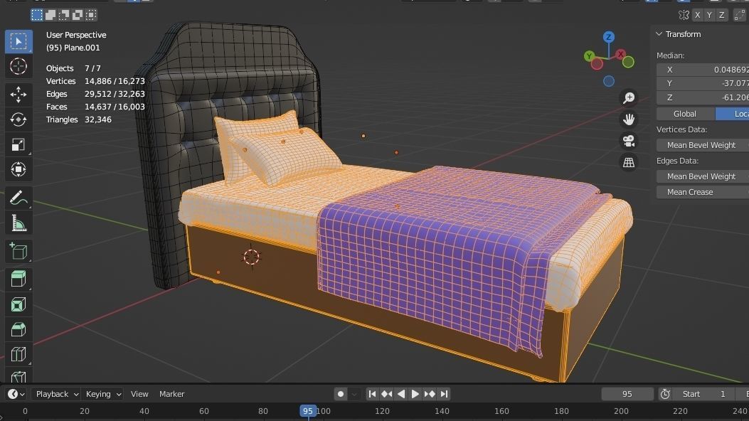 BED MODEL 03 3D model_7