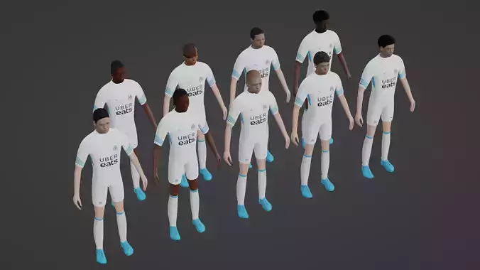 Marsilya - Team Low-poly 3D model