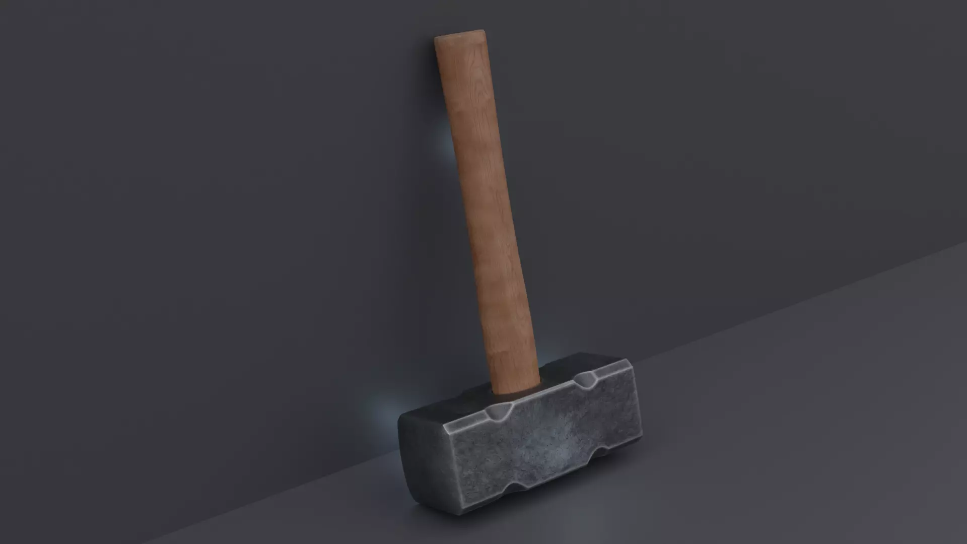 Blacksmith Rounding Hammer Free low-poly 3D model_0