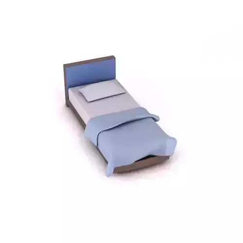 Twin Size Bed 3D model