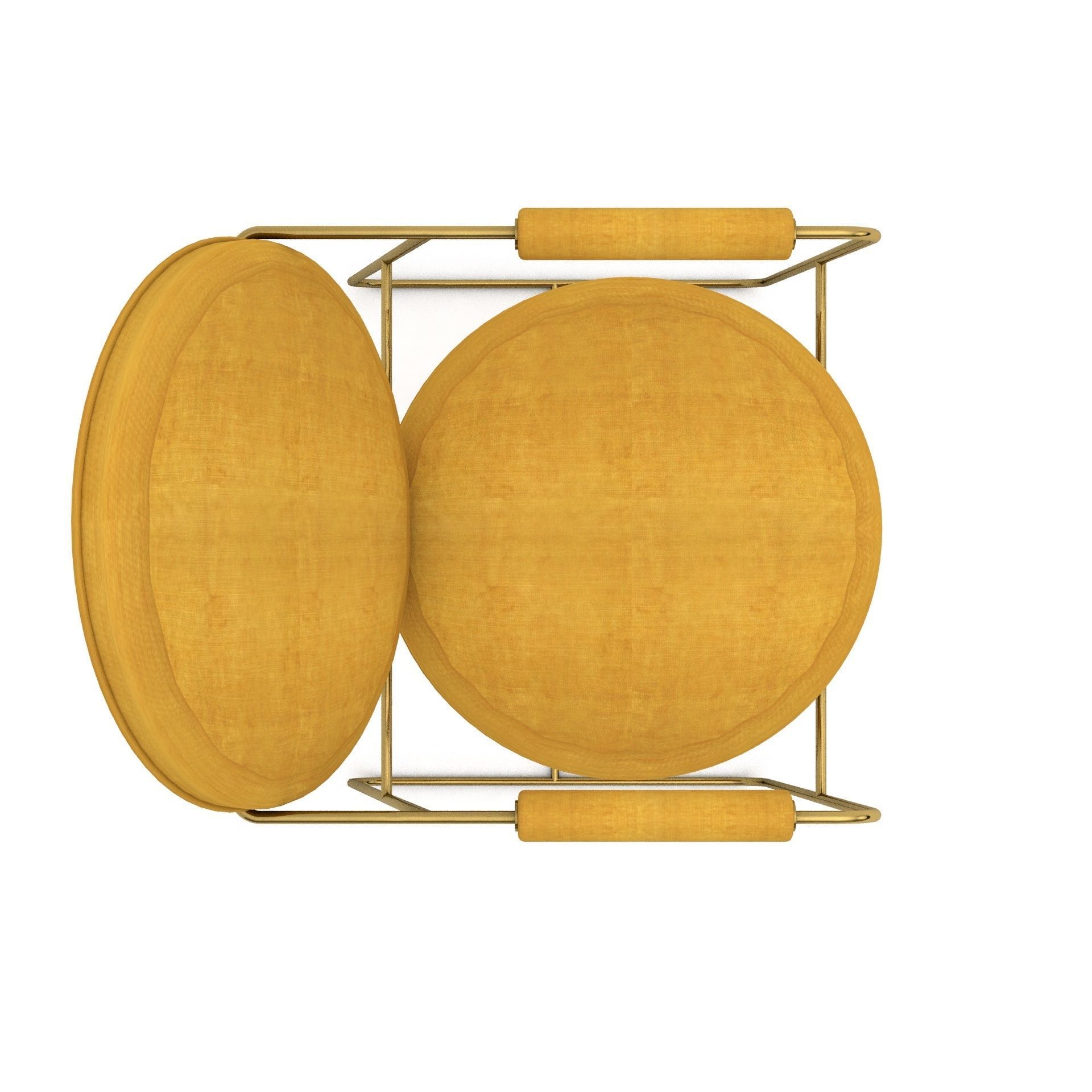 Gemma Armchair with armrest - Glb for Augmented reality 3D model_4