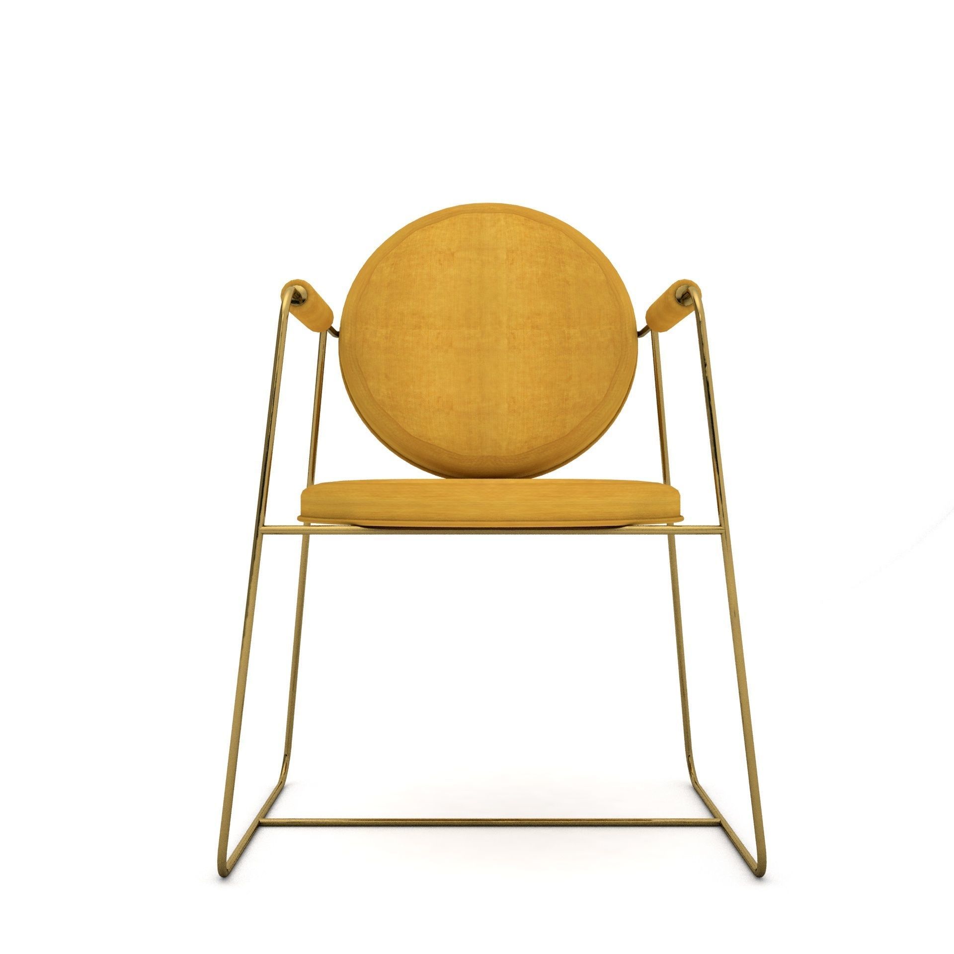 Gemma Armchair with armrest - Glb for Augmented reality 3D model_2