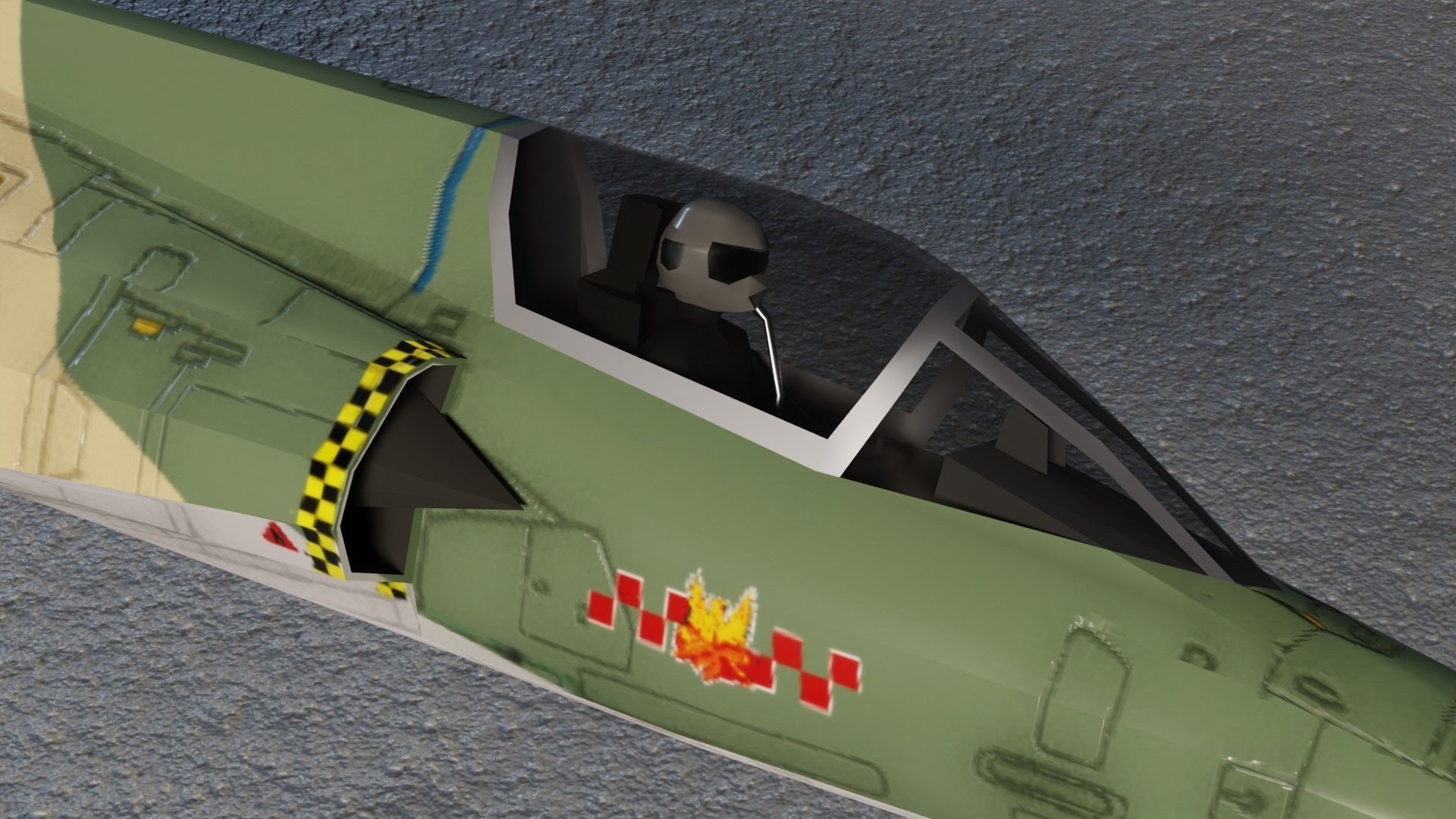 Dassault Mirage III jet fighter Low-poly 3D model_14