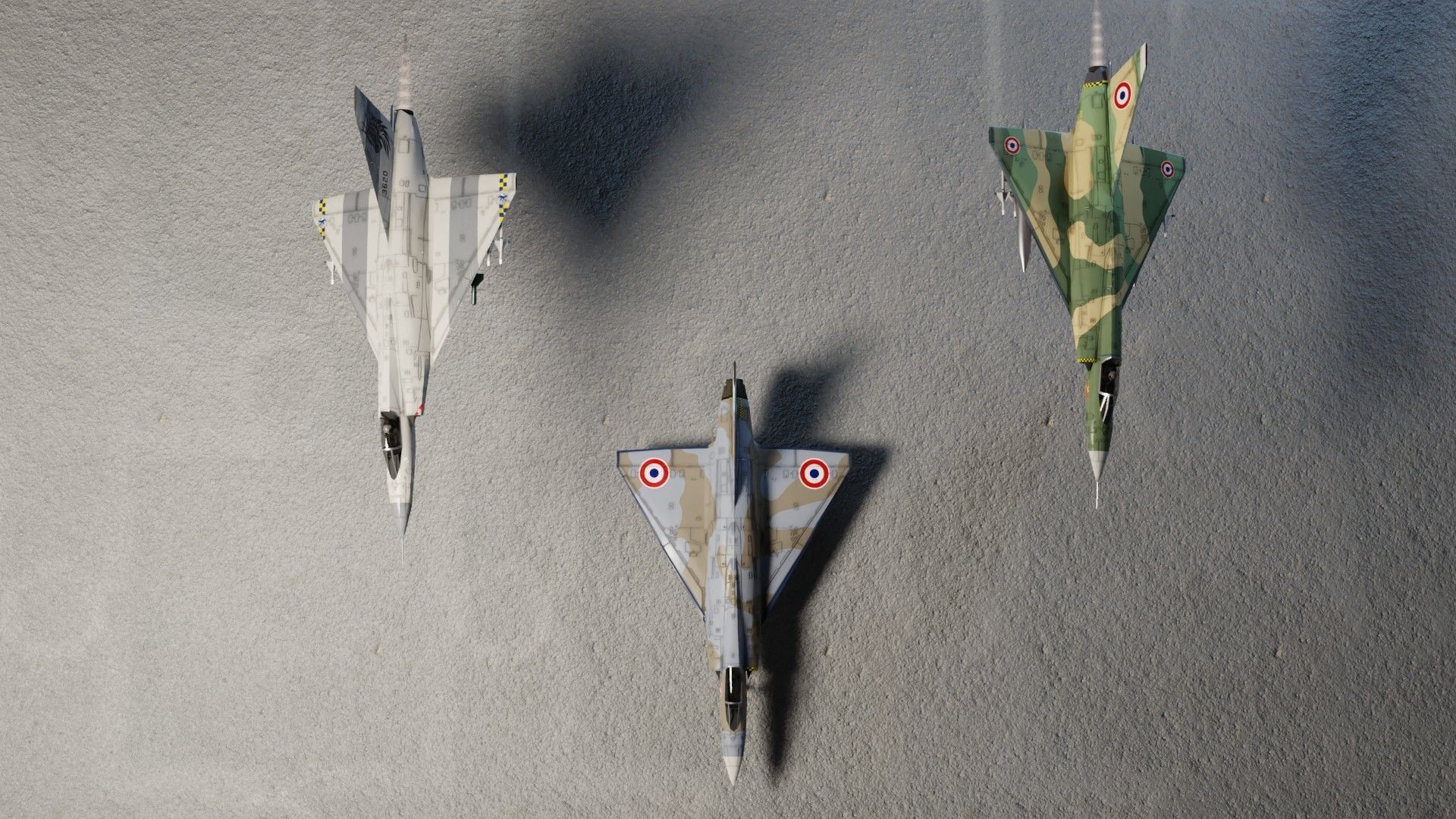 Dassault Mirage III jet fighter Low-poly 3D model_6