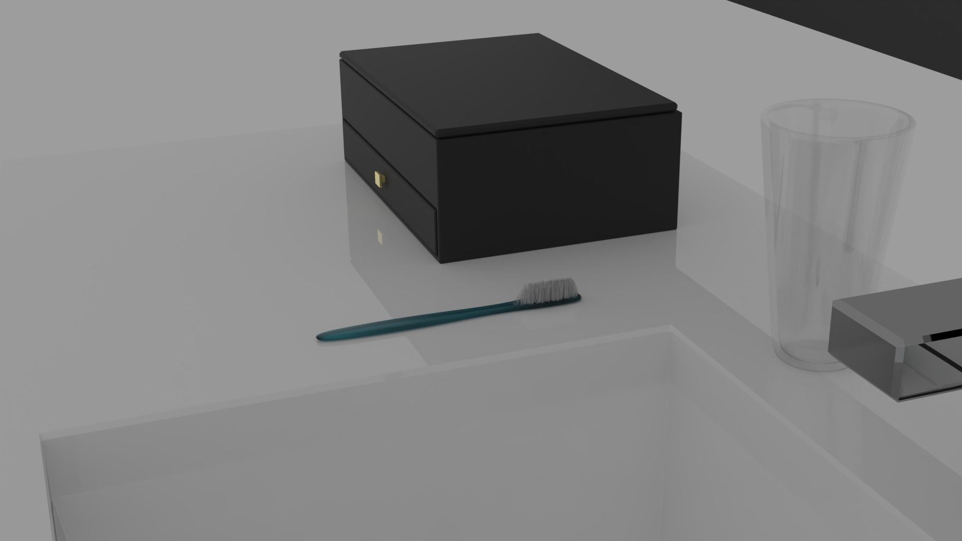 Modern Vanity Set 3D model_8