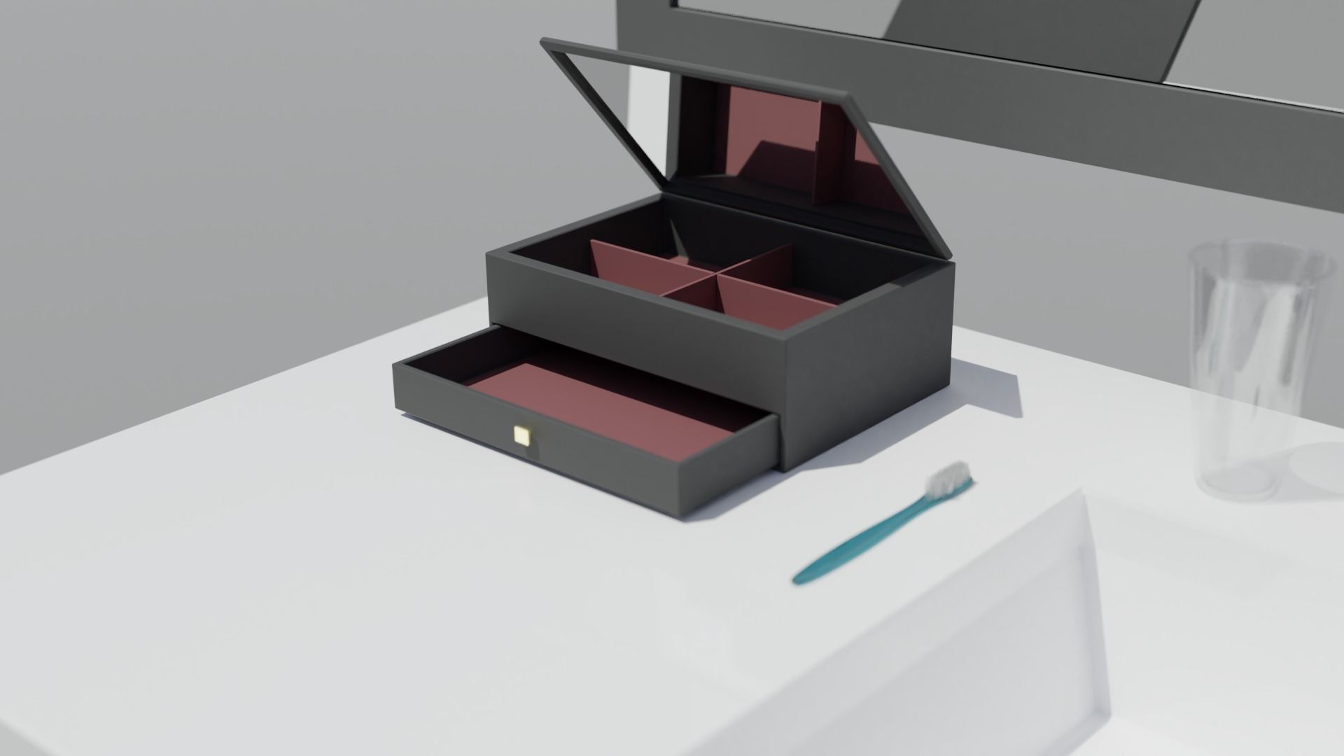 Modern Vanity Set 3D model_5