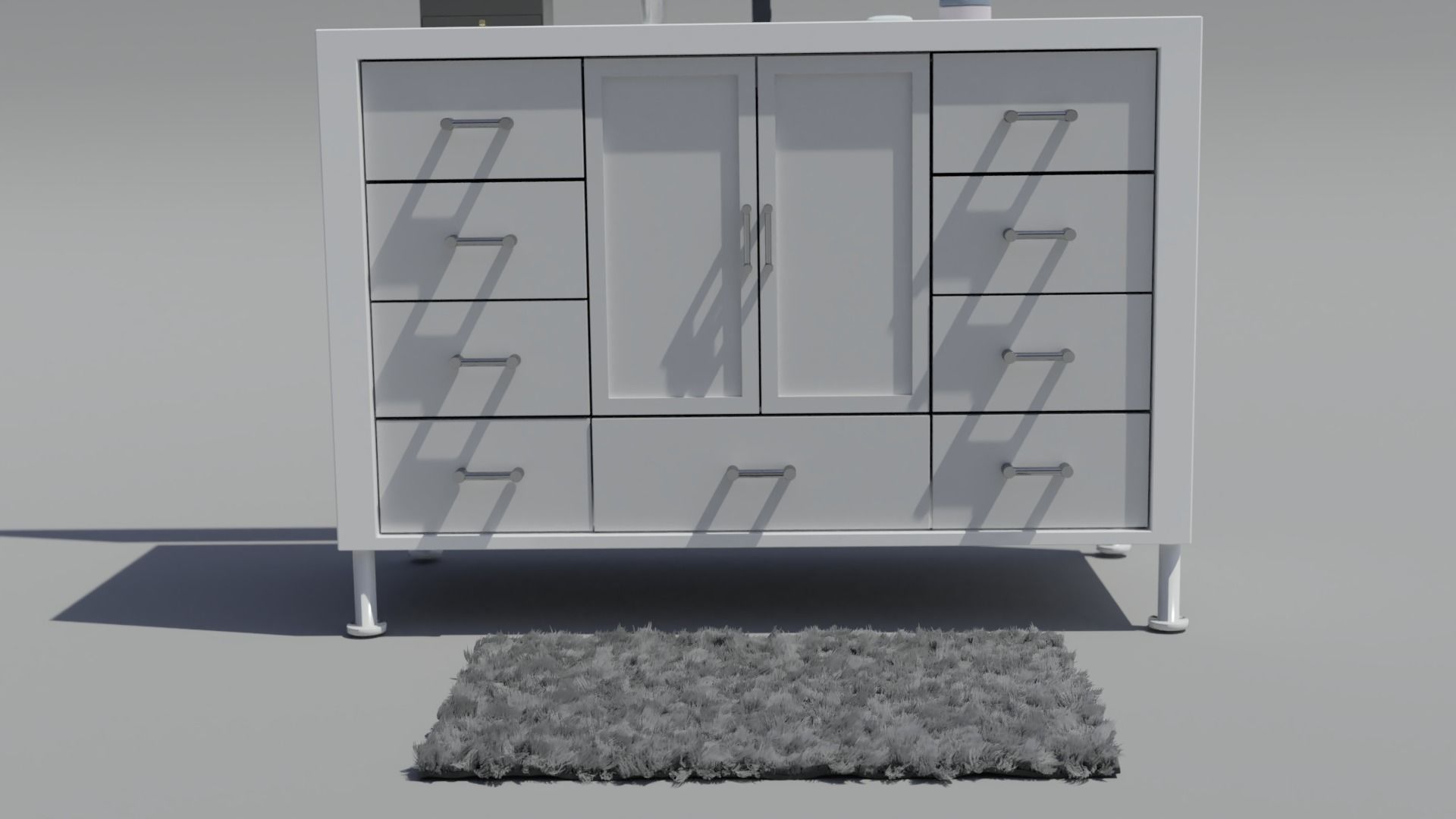Modern Vanity Set 3D model_3