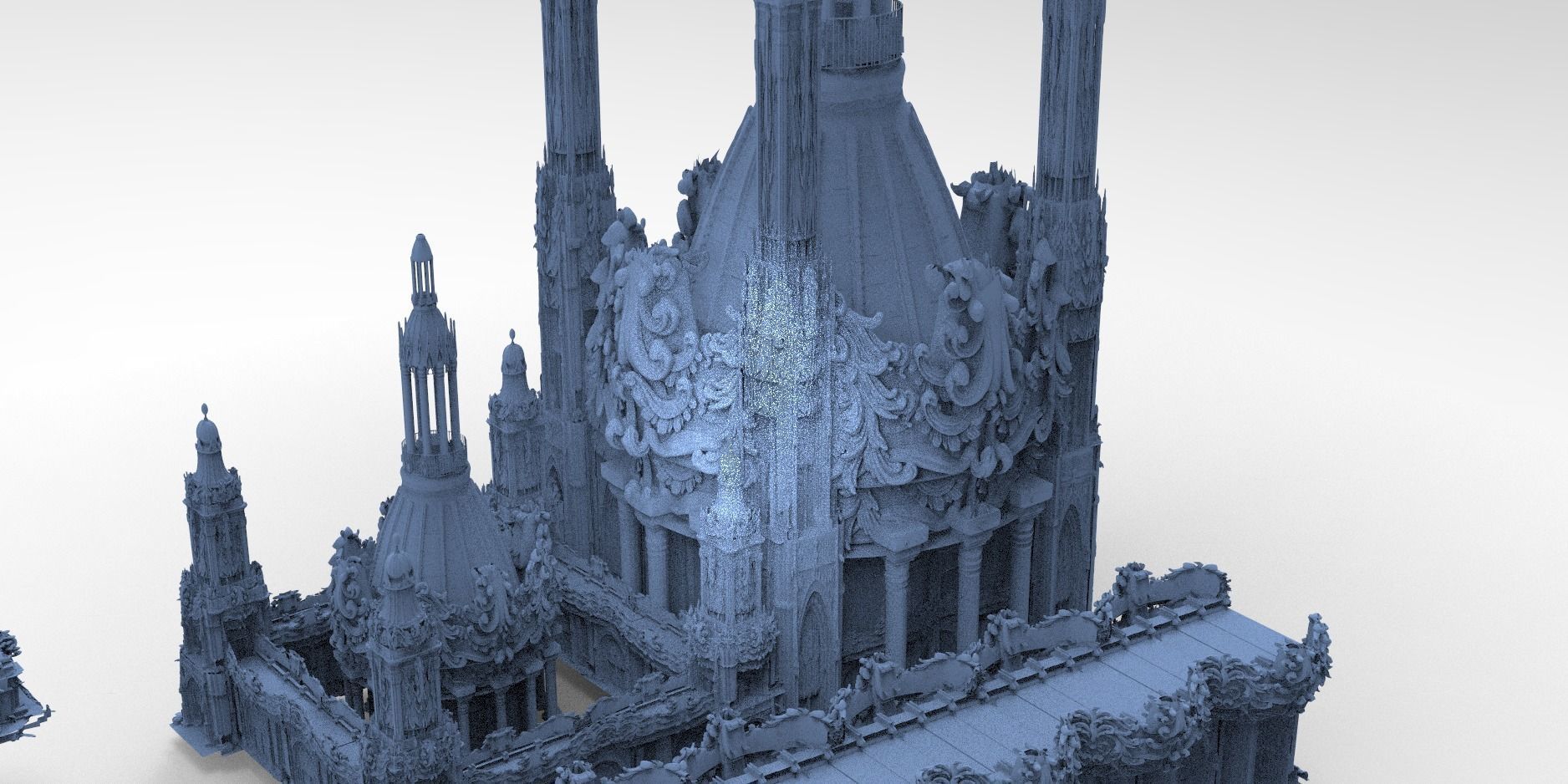 Baroque Palace Domes  3D model_1