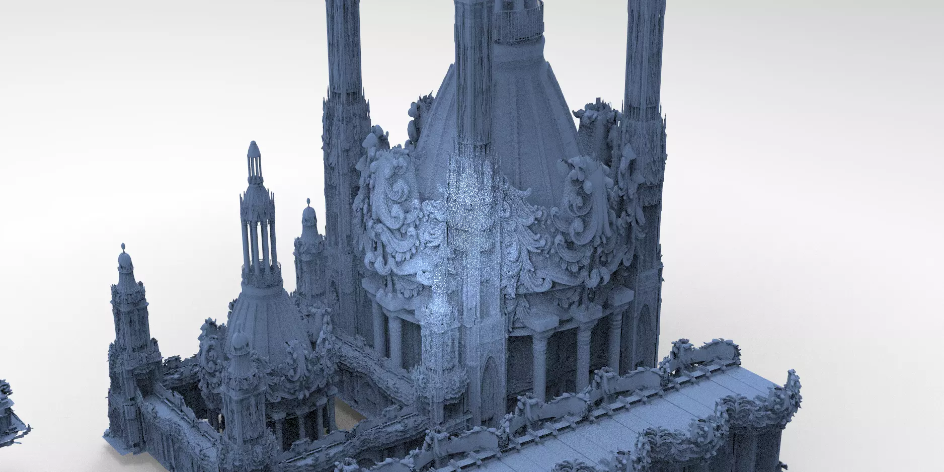 Baroque Palace Domes  3D model_0