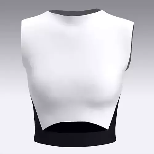 BLACK AND WHITE COLOR BLOCK BLOUSE