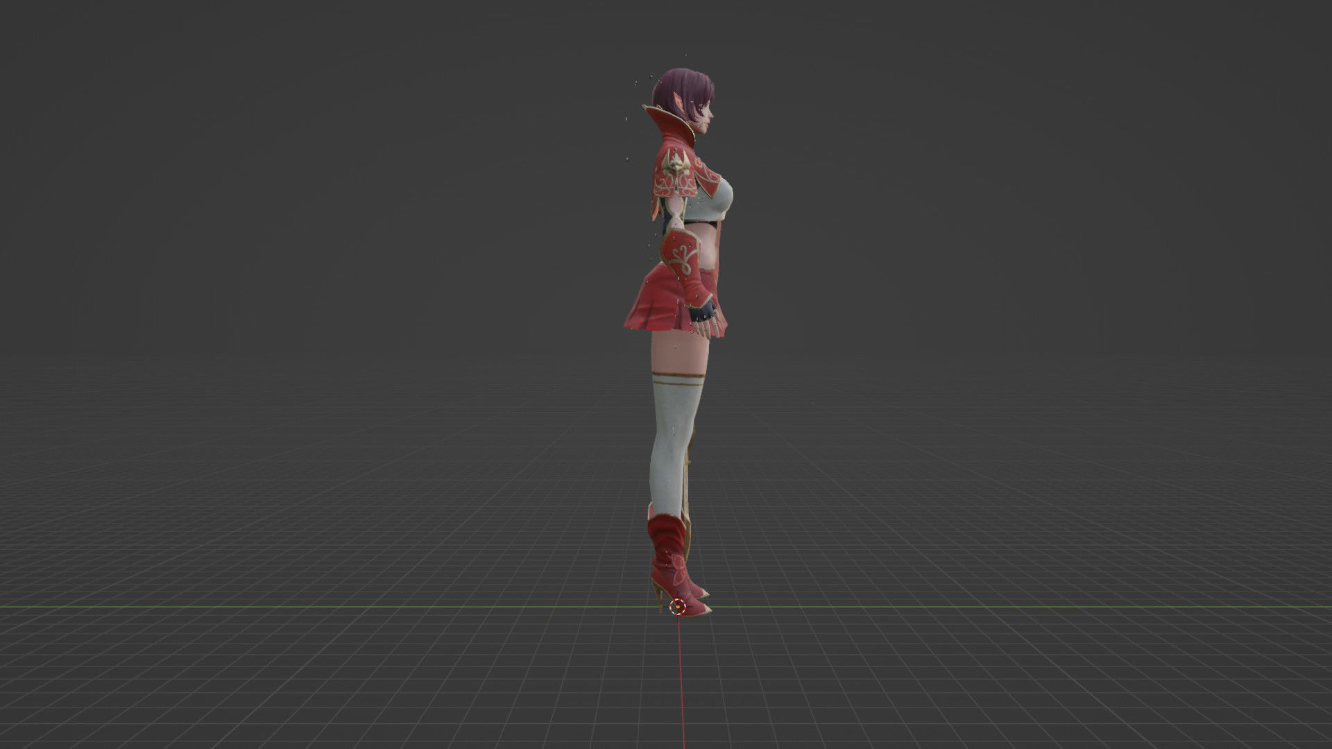 Elf Girl Low-poly 3D model_5