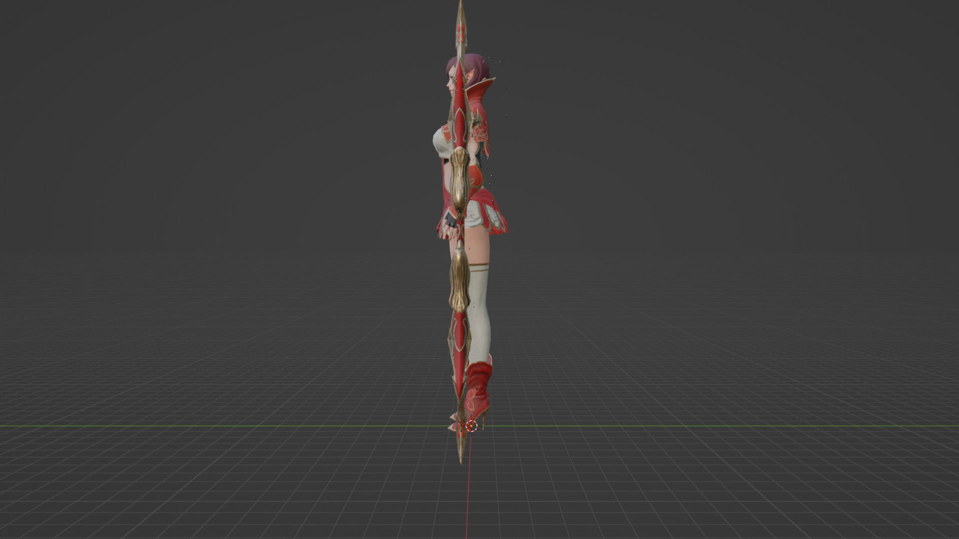 Elf Girl Low-poly 3D model_3