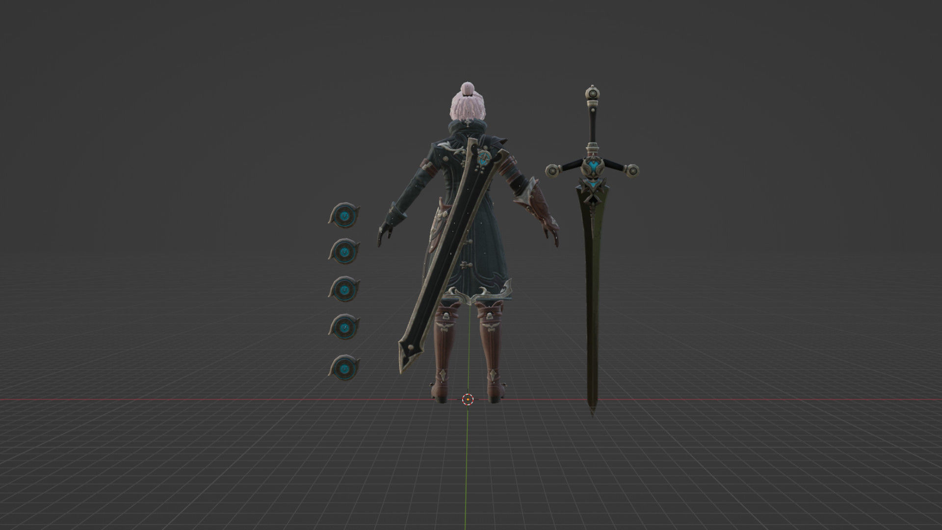 Medieval Knight Low-poly 3D model_3