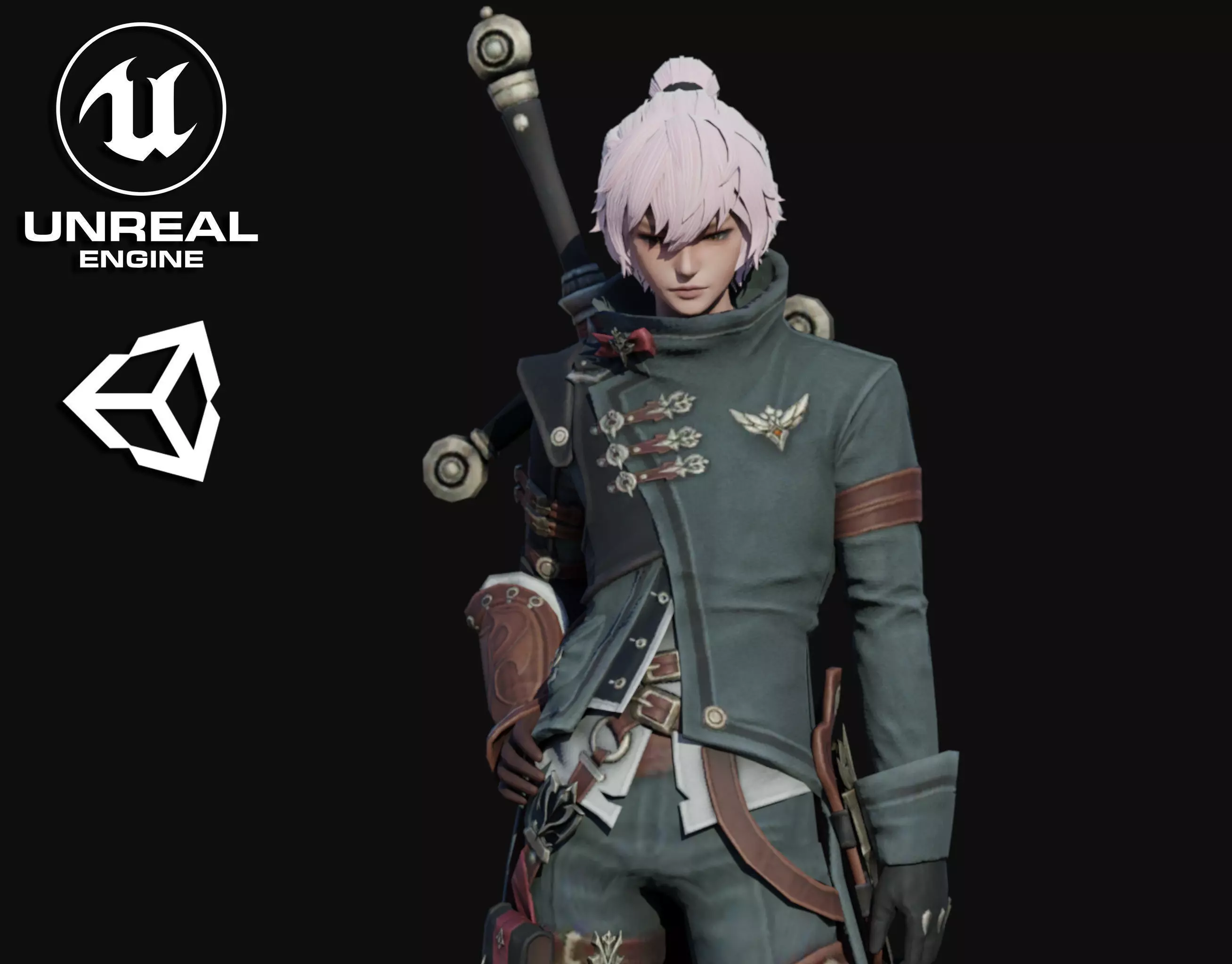 Medieval Knight Low-poly 3D model_0