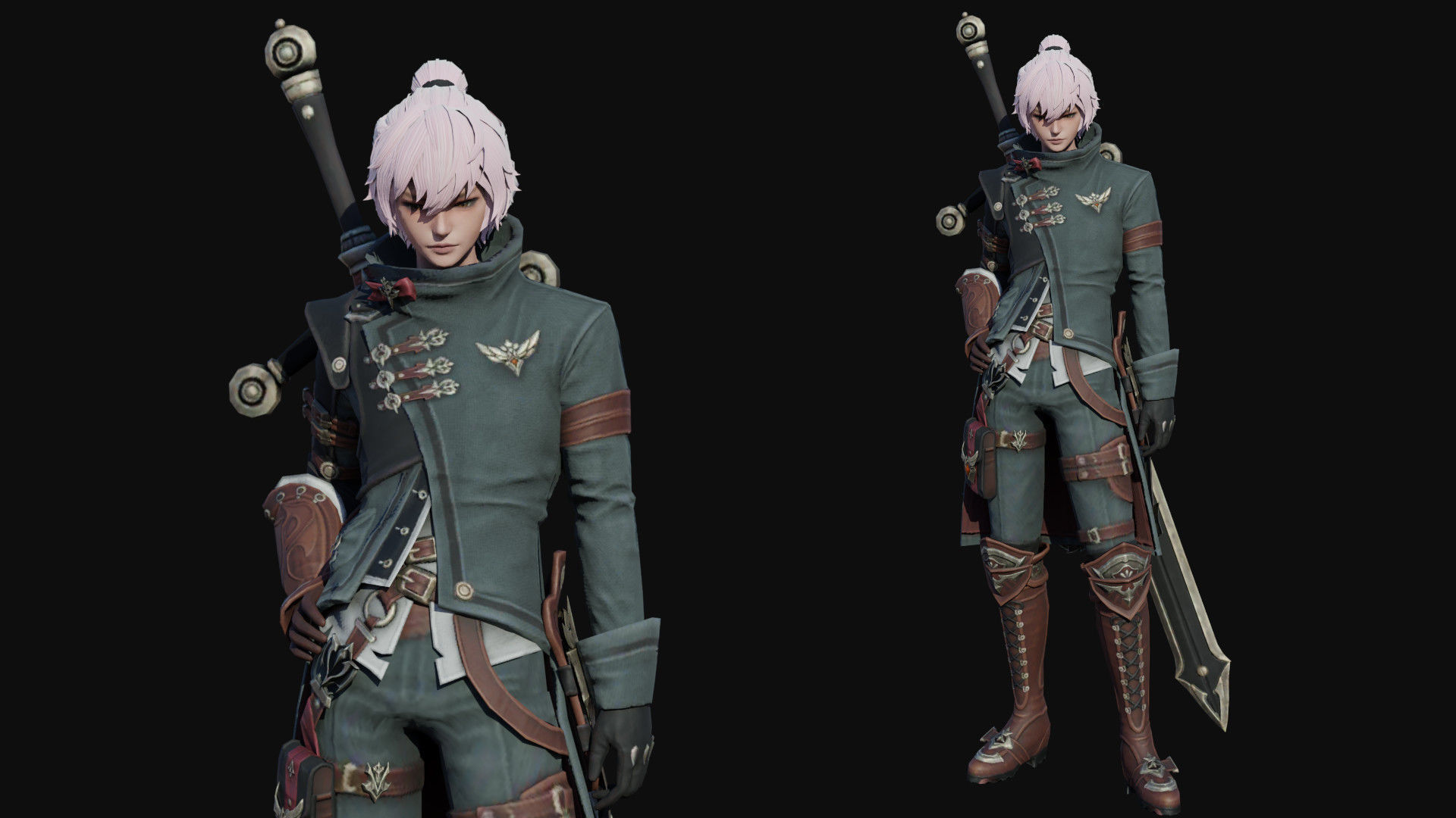 Medieval Knight Low-poly 3D model_1