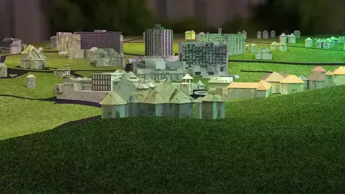 Modeling for Sovata village in Romania 2022 Low-poly 3D model