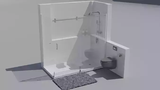 Modern Shower Set 3D model