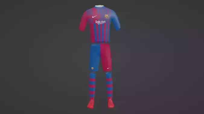 Barcelona Sportwear Low-poly 3D model