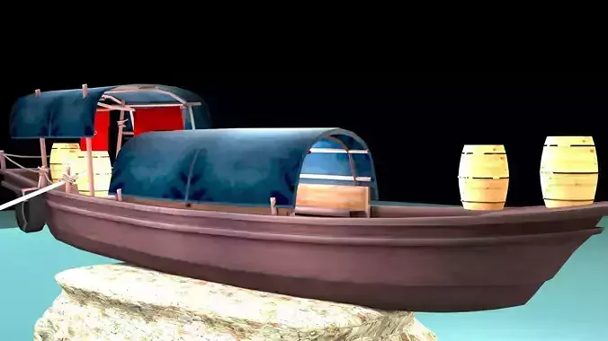 Chinese junk boat 3D model
