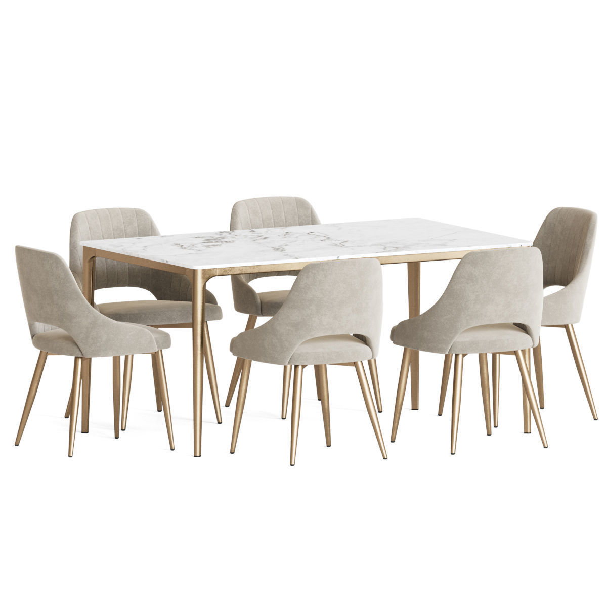 Dining Set 72 3D model_1