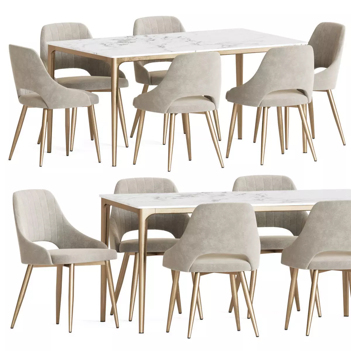 Dining Set 72 3D model_0