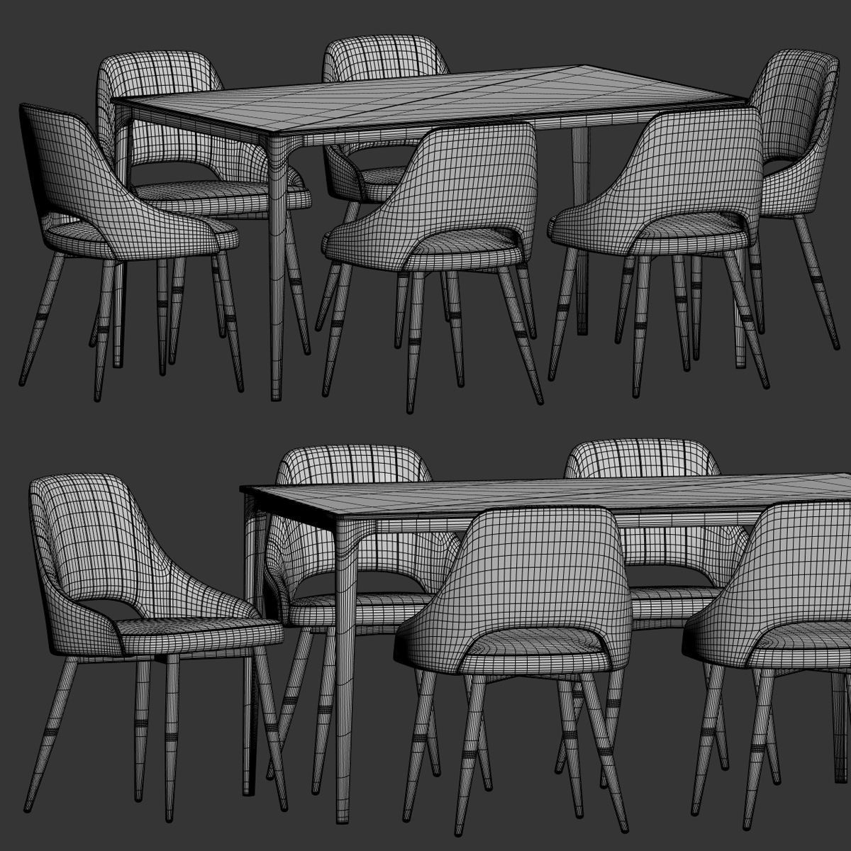 Dining Set 72 3D model_2