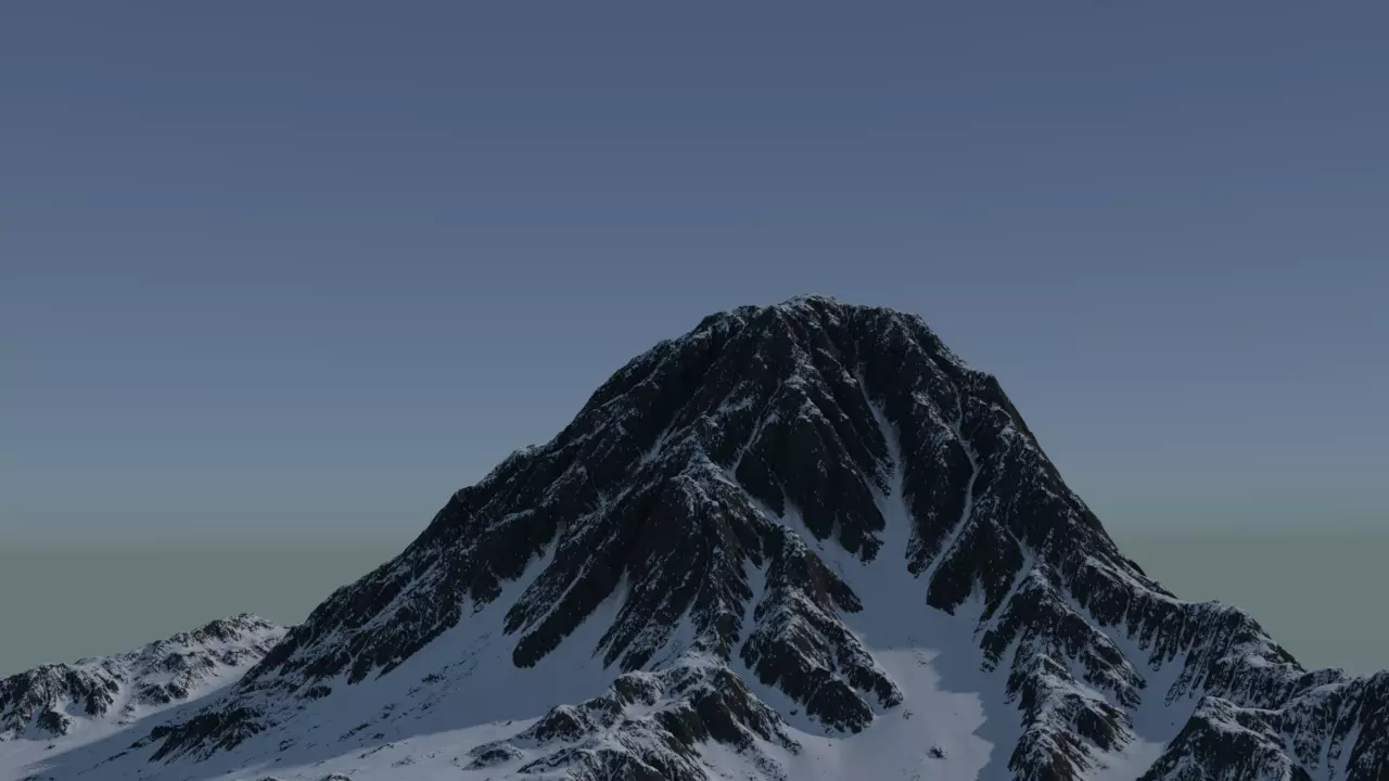 Mountain with snow on top Free 3D model