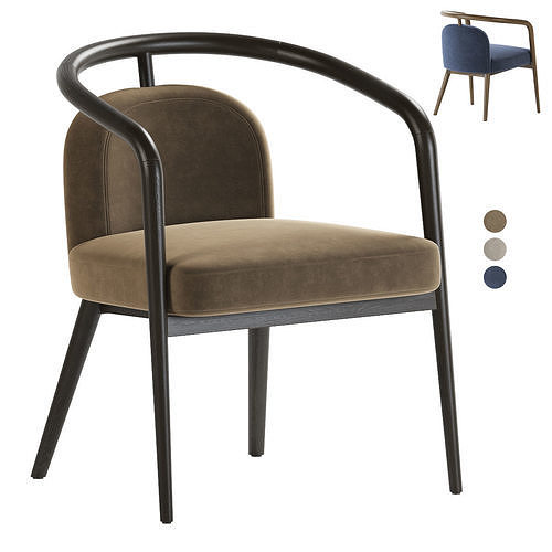 Essex Arm Dining Chair Jghomeliving 3D model