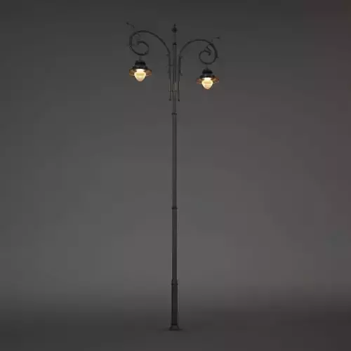 Classic Street Lamp With Two Bulbs