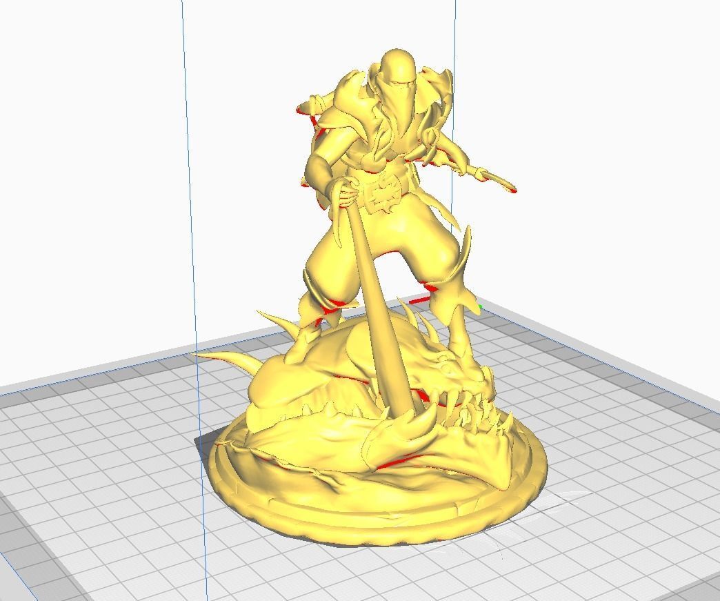 Pyke 3D Model man holding sword 3D print model_1