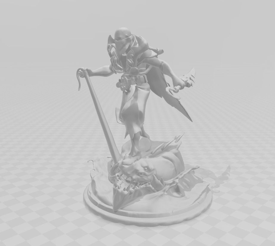 Pyke 3D Model man holding sword 3D print model_2