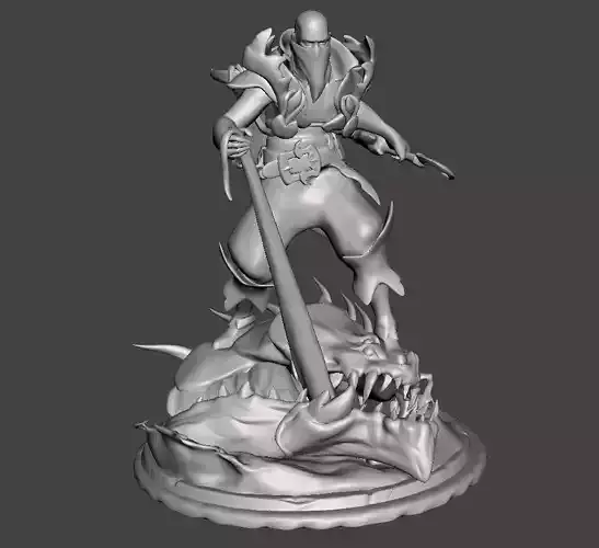 Pyke 3D Model man holding sword