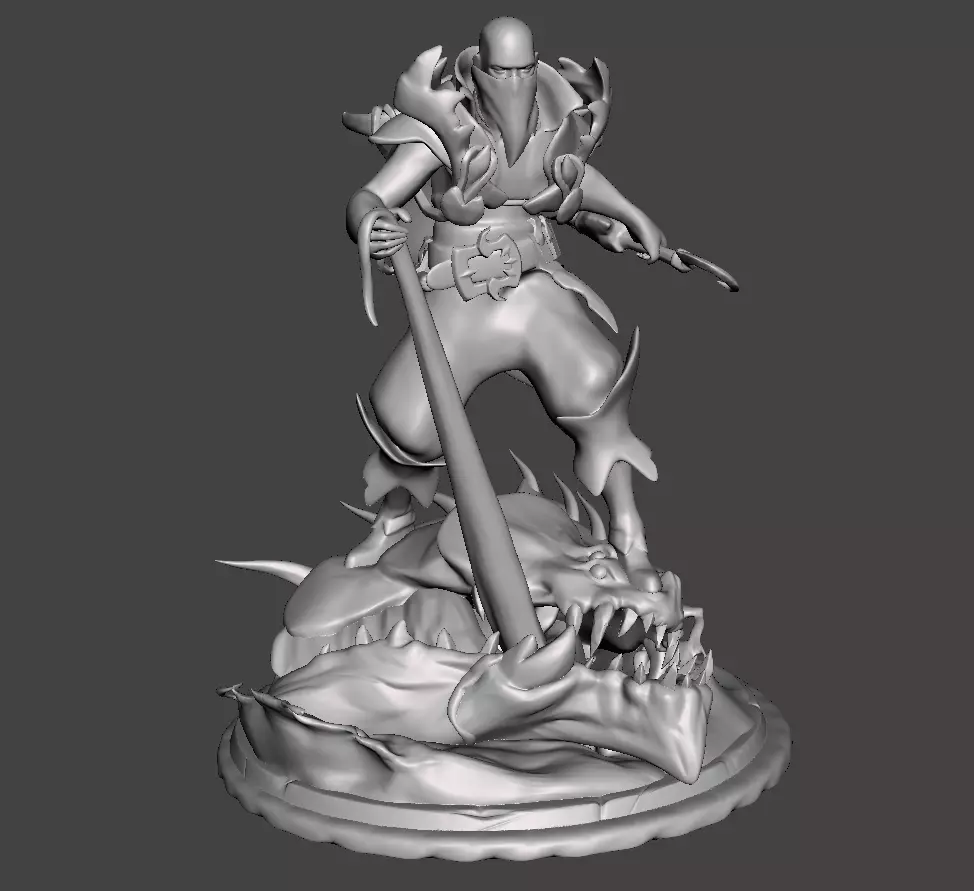 Pyke 3D Model man holding sword 3D print model_0