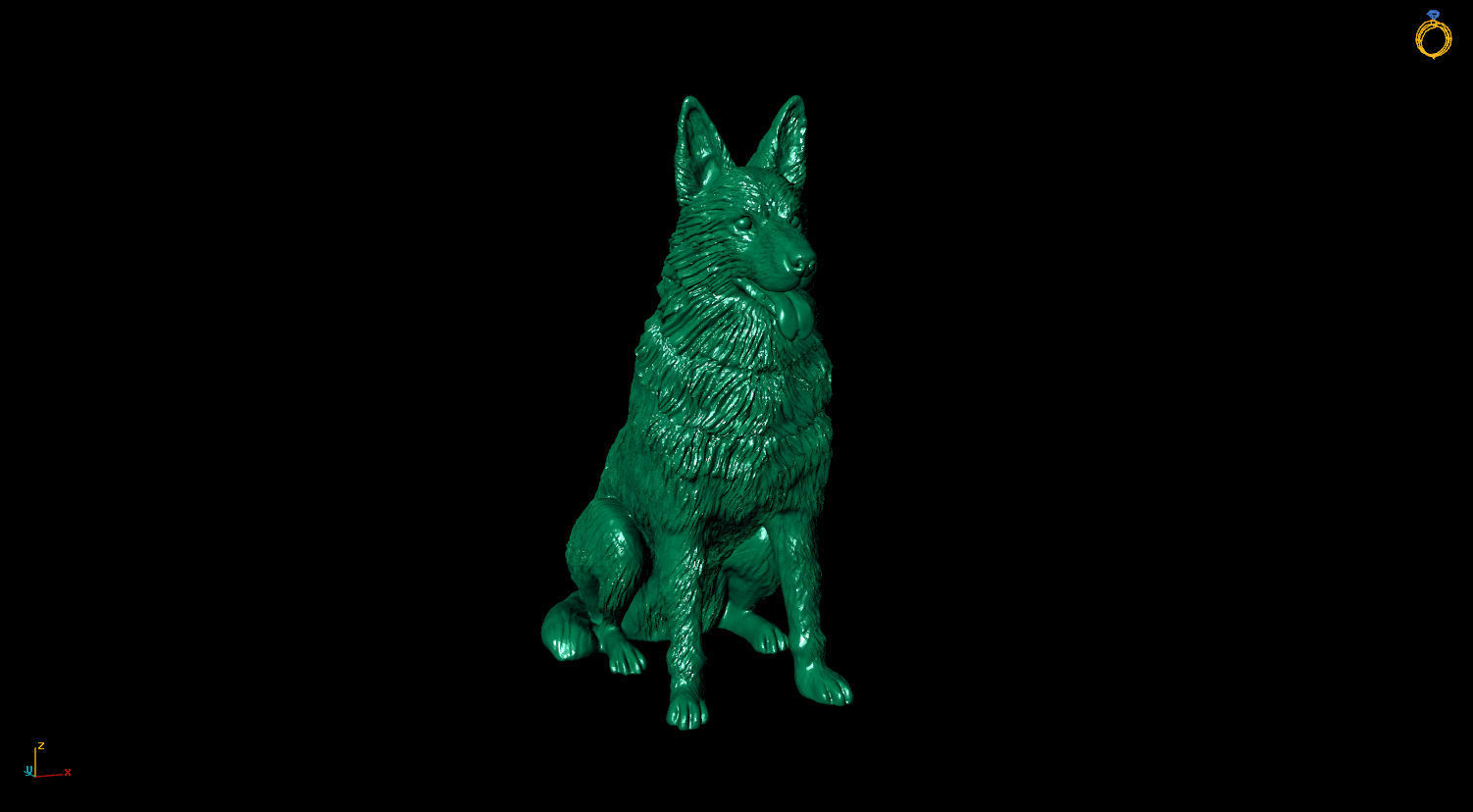 DOG 3D print model 3D print model statue of 3D print model_3