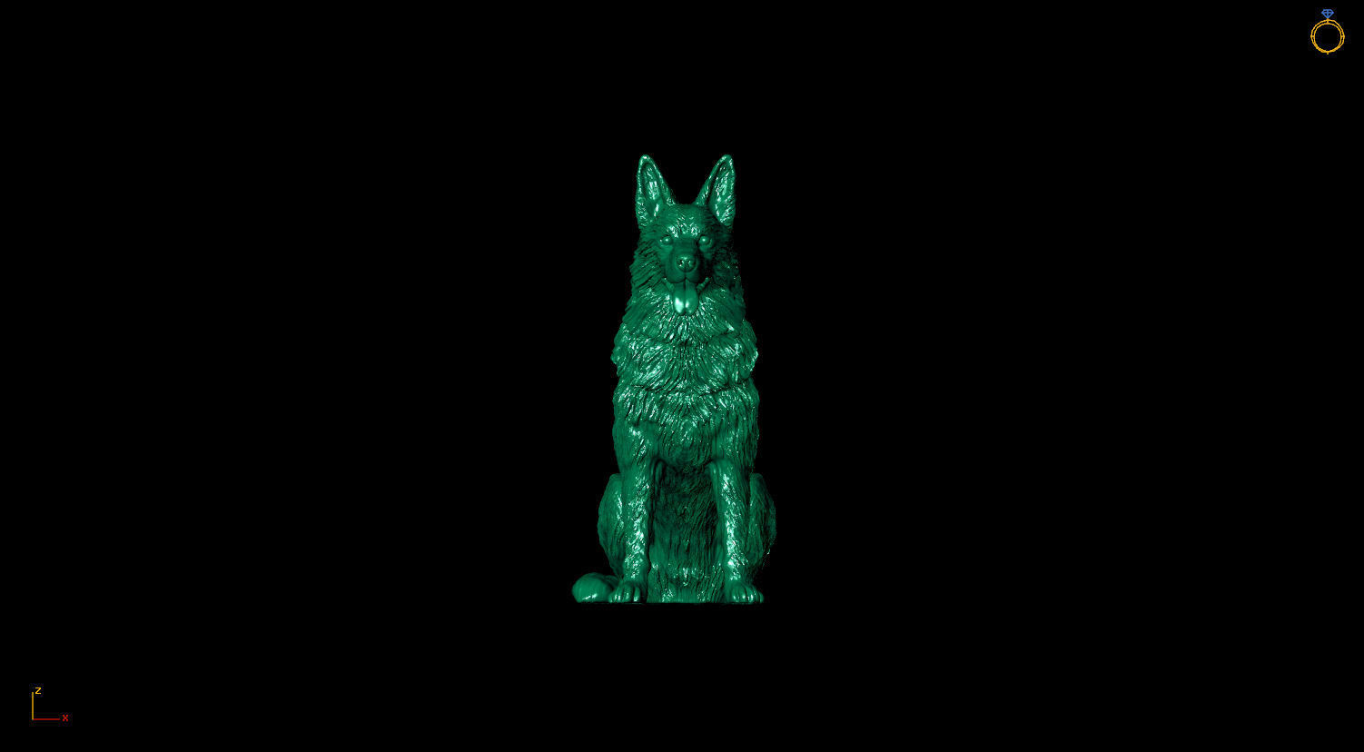 DOG 3D print model 3D print model statue of 3D print model_1