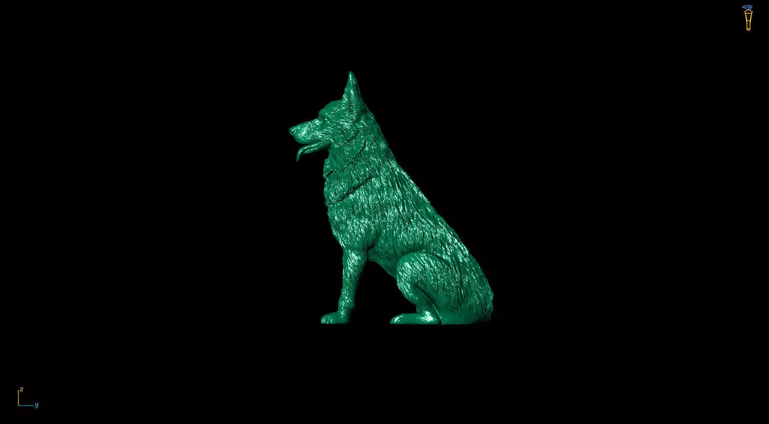 DOG 3D print model 3D print model statue of 3D print model_0