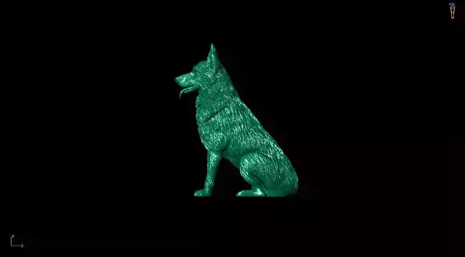 DOG 3D print model 3D print model statue of