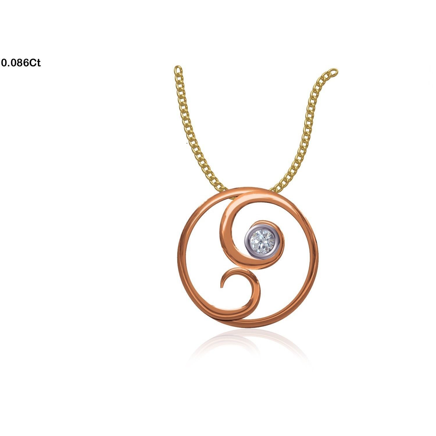 Women pendant 3D print model_19
