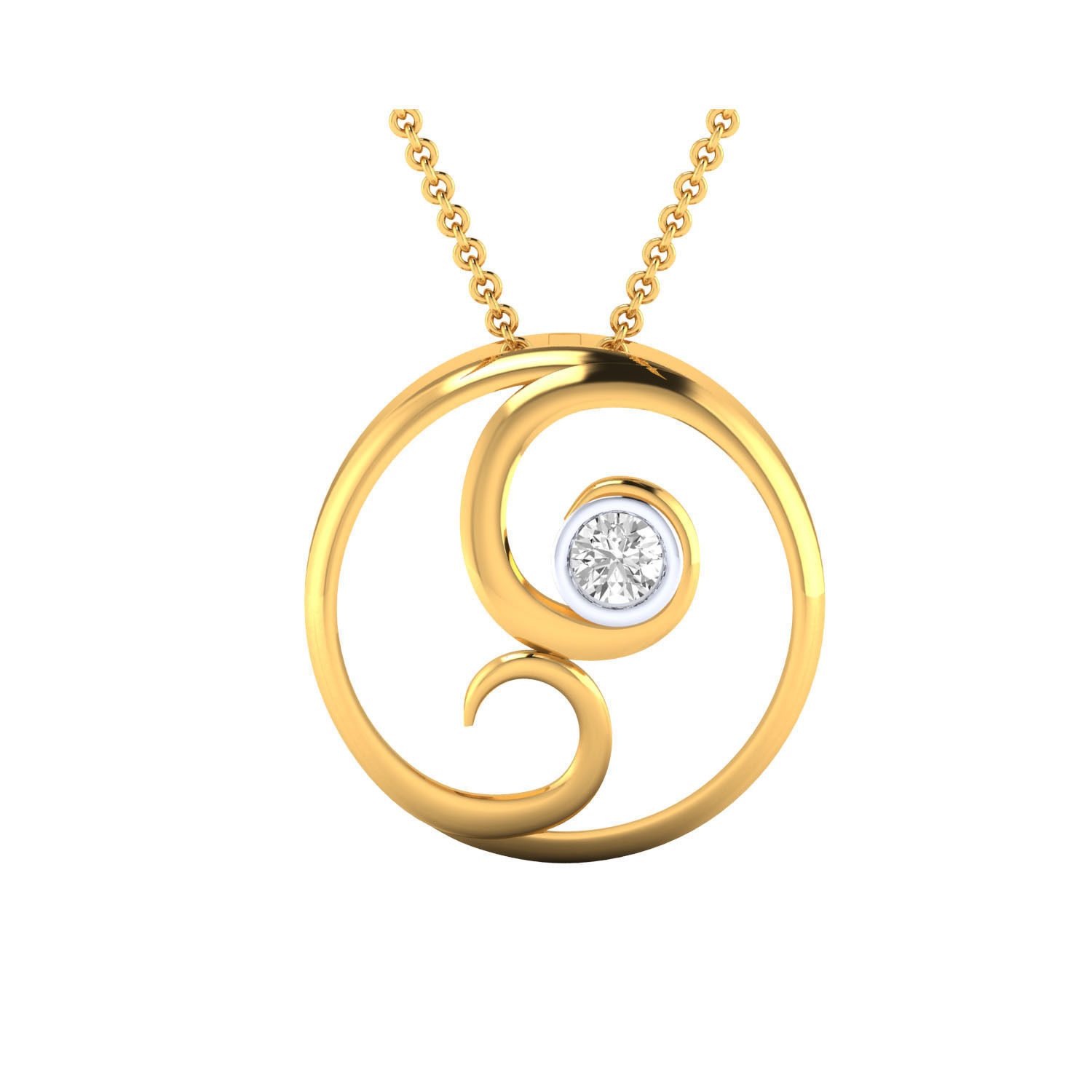 Women pendant 3D print model_17
