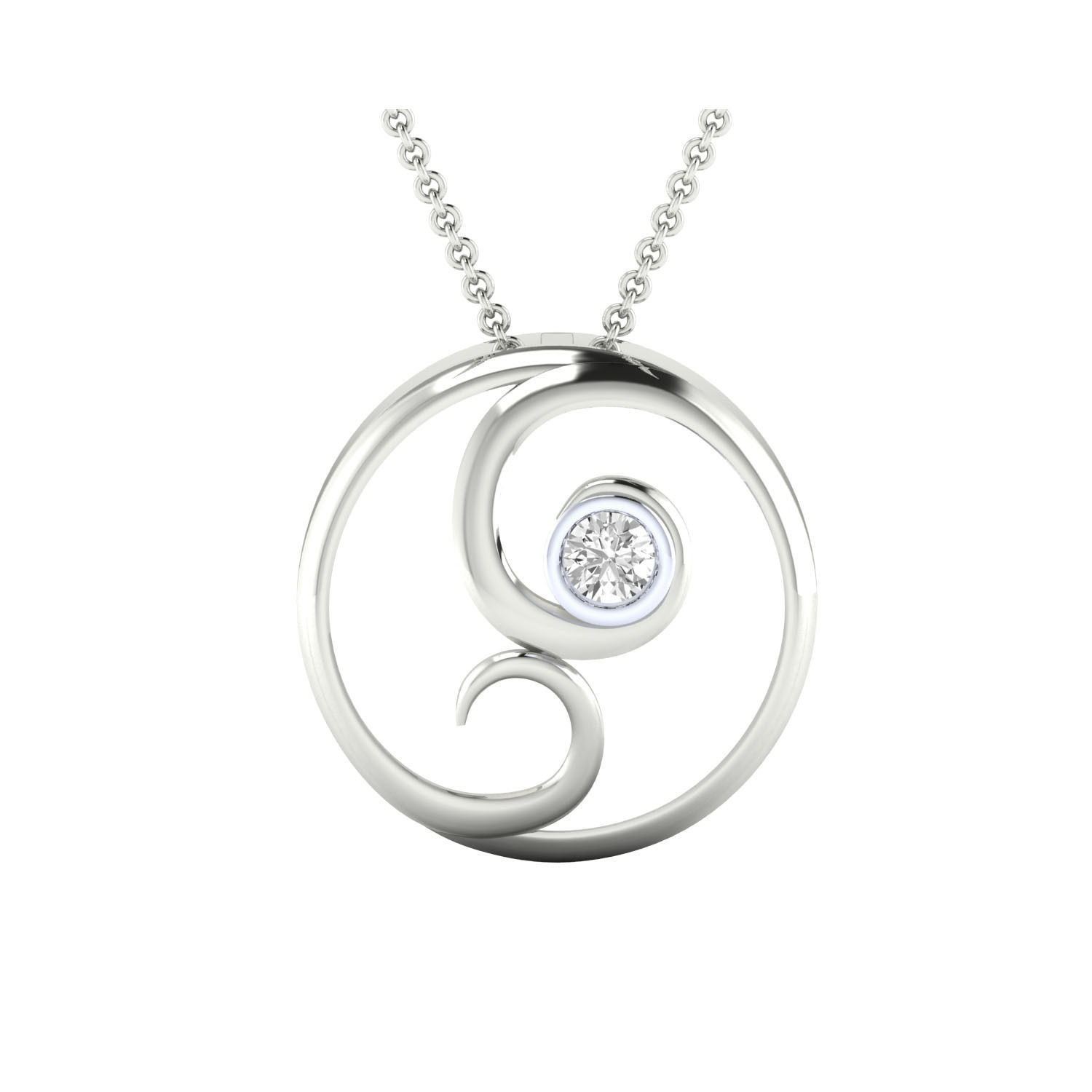 Women pendant 3D print model_11