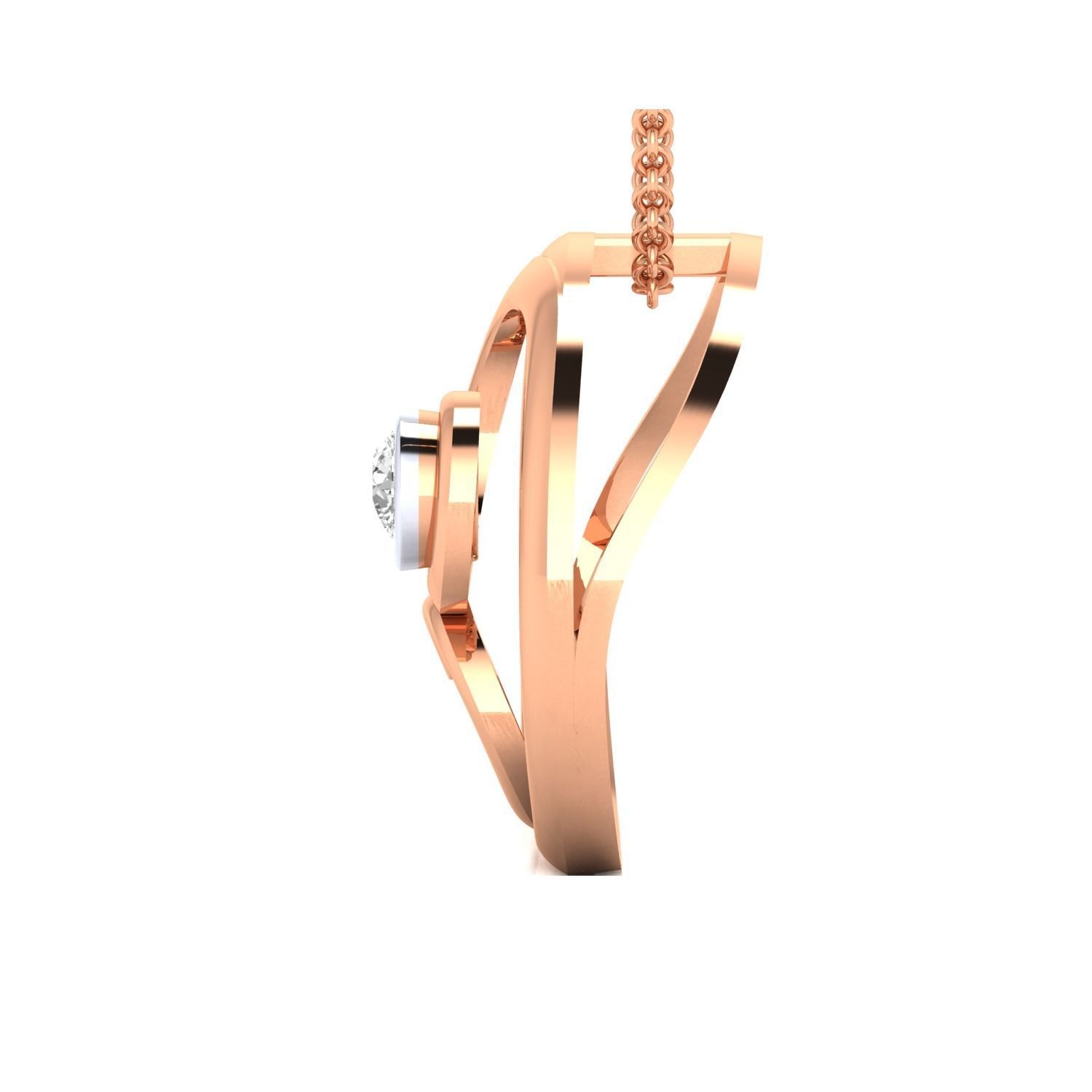 Women pendant 3D print model_4