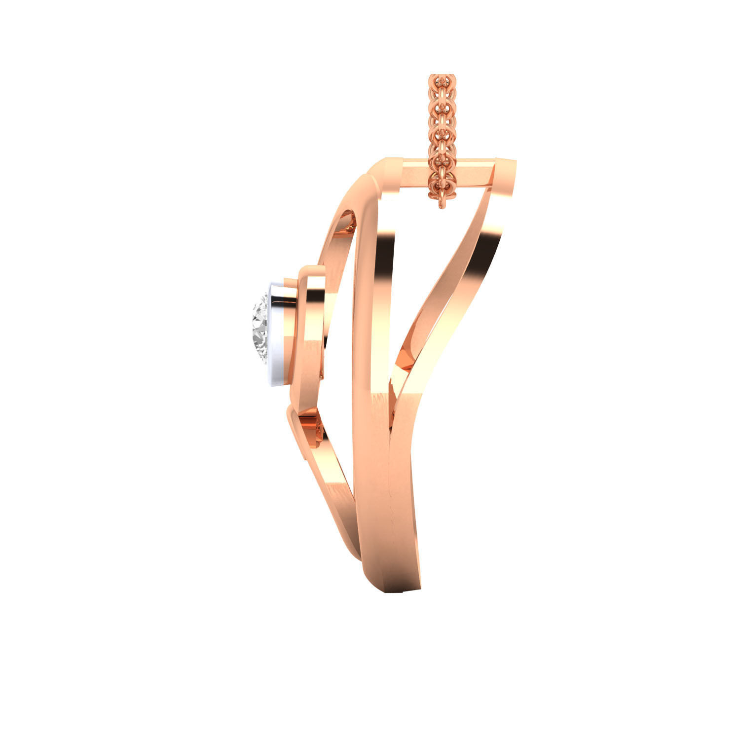 Women pendant 3D print model_3