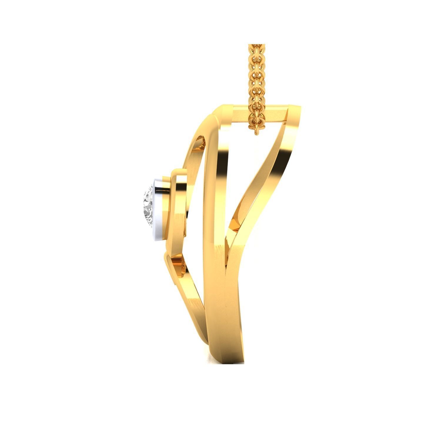 Women pendant 3D print model_16