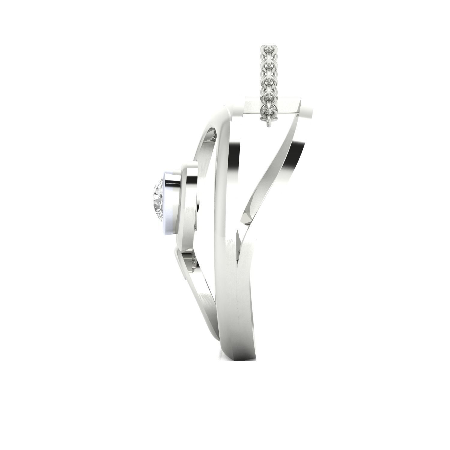 Women pendant 3D print model_10