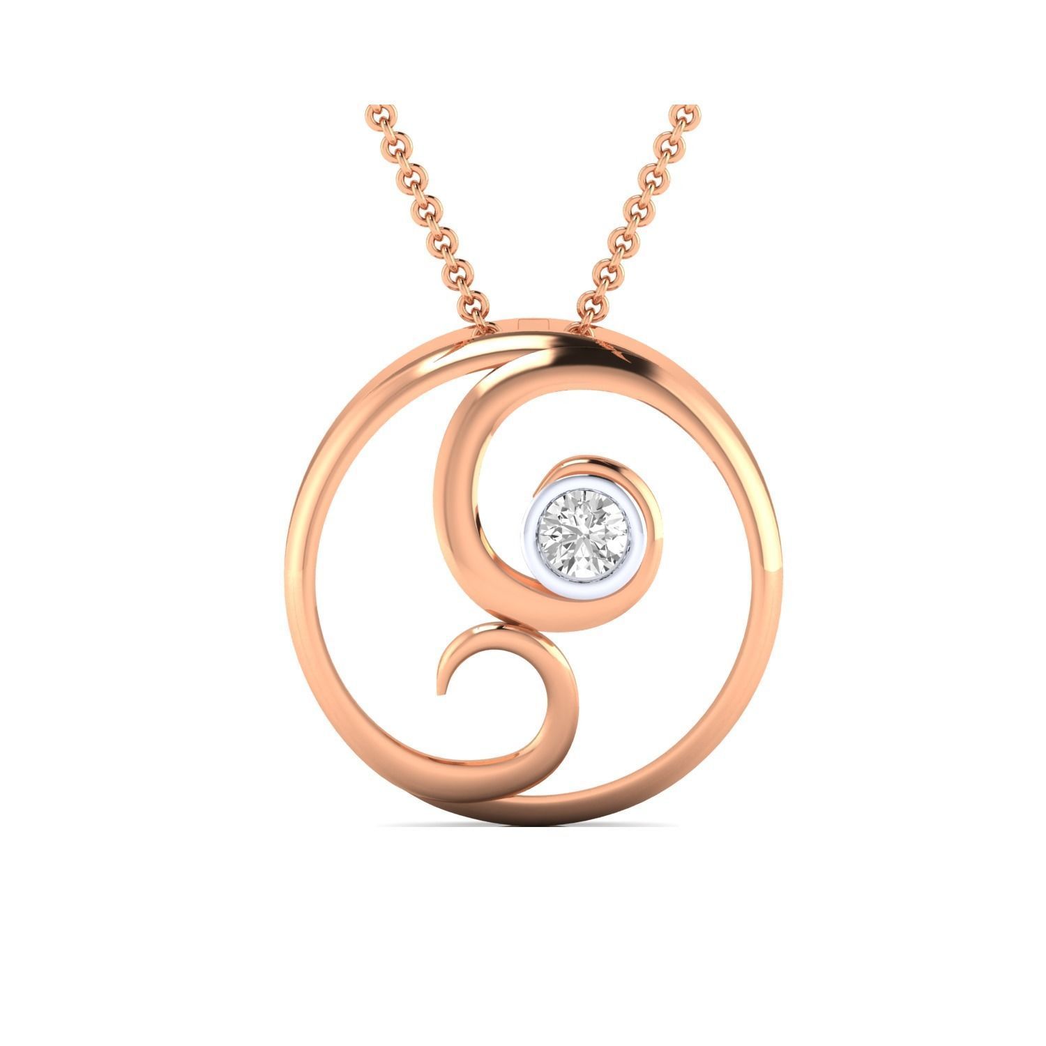 Women pendant 3D print model_5